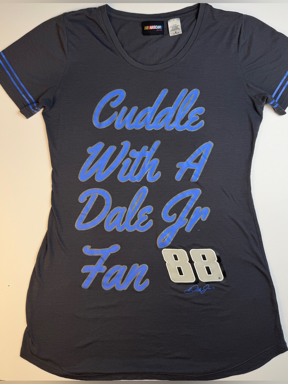 Nascar Black Fan Tee with Subtle Hem Detail